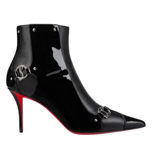 Christian Louboutin CL Logo 90s Ankle boots 80mm Black Size 39 - Picture 1 of 16